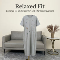 Summer Dresses for Women with Embroidered Detail, Casual Midi Dress for Work and Everyday Wear, Plus Size Available
