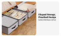 Foldable Fabric Storage Drawer Reinforced Handles Underbed Storage Bag for Attic