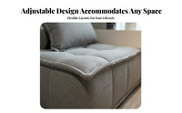 Minimalist Design Aesthetic Armless Sofa Module High-Density Foam Cushion Armless Sofa Middle Section Long-Lasting Construction Modular Couch Spacious Deep Seat for Apartment Dwellers, Young Adults, Design Enthusiasts, Bedroom, Lounge Area