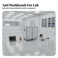 Anti Mobile Workbench Heavy-Duty Aluminum Profile Storage Cabinet Wear-Resistant Rolling Lab Trolley for Factory Workers, Engineers, Lab