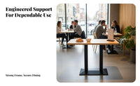 Commercial Grade Restaurant Table and Chair Set Thickened Tabletop Restaurant Dining Set Stable Structure Quick-Service Dining Furniture Easy to Clean for Cafe Owners, Homeowners, Snack Bar, Cafe, Banquet Hall, Kitchen