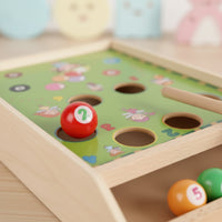 Wooden Tabletop Pool Table Lightweight Mini Pool Table Space Saving Billiards Game with Cue Stick Ready to Use for Children, Families, Toddlers, Playroom