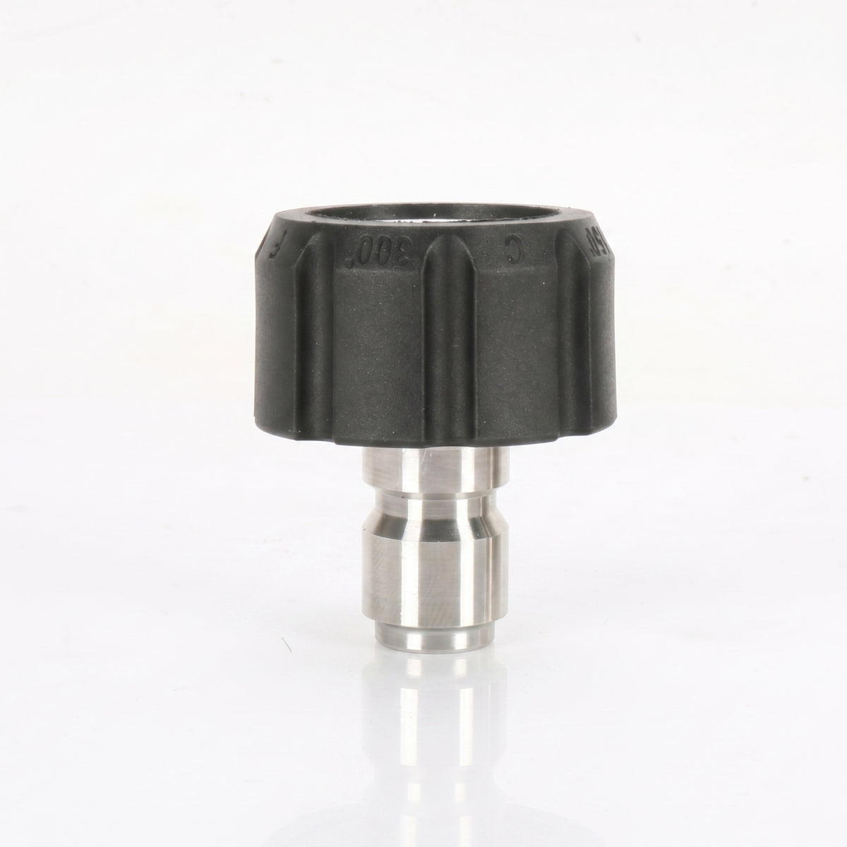 Double Sealing Rings 3/8 Quick-Connect Fitting Stainless Steel Quick-Connect Hose Adapter Black Knurled Grip 3/8 Inch Hose Adapter All-Metal Body