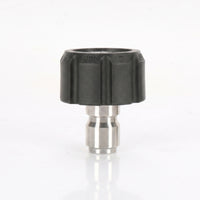 Double Sealing Rings 3/8 Quick-Connect Fitting Stainless Steel Quick-Connect Hose Adapter Black Knurled Grip 3/8 Inch Hose Adapter All-Metal Body