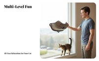 Door Mounted Feline Perch All Seasons Use Multi-Level Cat Perch Sturdy for Apartment Dwellers, Small Areas, Indoors, Living Room
