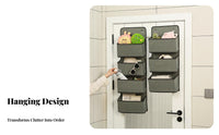 Over the Door Storage Area Saving over Door Hanging Organizer Multipurpose Multi-Compartment Hanging Organizer for Students, Bedroom, Nursery
