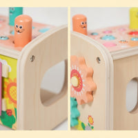 Multifunctional Lion Pounding Bench Hand-Eye Coordination Pounding Bench with Mallet Fine Motor Wooden Activity Box Educational for Preschoolers, Classroom