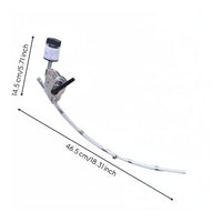Drum Rack Extension Arm Metal Construction Cymbal Holder Clamp Attachment Chrome Finish Curved Cymbal Extension Arm for Stage Performance