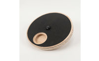 Circular Scratch Board with Feeding Cavity Textured Wooden Scratcher with Food Cavity Compact Pet Supply Solid Wood for Dogs, Home