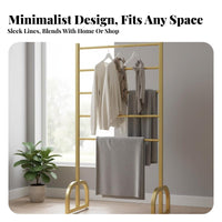 Freestanding Multi-Tier Clothes Rack Large Capacity Garment Stand Space-Saving Display Shelf With Shelves for Boutique Owners, Homeowners, Clothing shop, temporary retail space Shop, changing area, Entryway