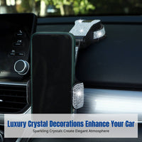 Crystal Car Phone Holder, Universal Suction Mount, 360° Rotating Anti-Shake Navigation Stand, Multifunctional Dashboard