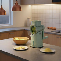 Hand Crank Vegetable Shredder Interchangeable Rotary Grater Easy to Use