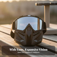 Motorcycle Goggles Visor Sandproof Motorcycle Riding Visor Windproof Riding Goggles Adjustable Headband Comfortable Foam Padding