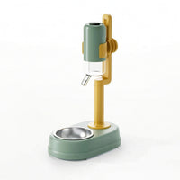 Pet Feeder with Water Bottle Stainless Steel Dog Bowl with Stand Rust-Resistant