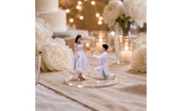 3D Printed Bride and Groom Figurines Colored Micro Scenery Figures Painted Wedding Figurine Mini Scale