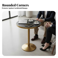Light Luxury Design 3-Piece Round Table and Chair Set Modern Design 3-Piece Breakfast Nook Set Space-Saving Household Furniture Sturdy Construction for Apartment Dwellers, Business Owners, Balcony, Office Reception, Kitchen, Small Areas