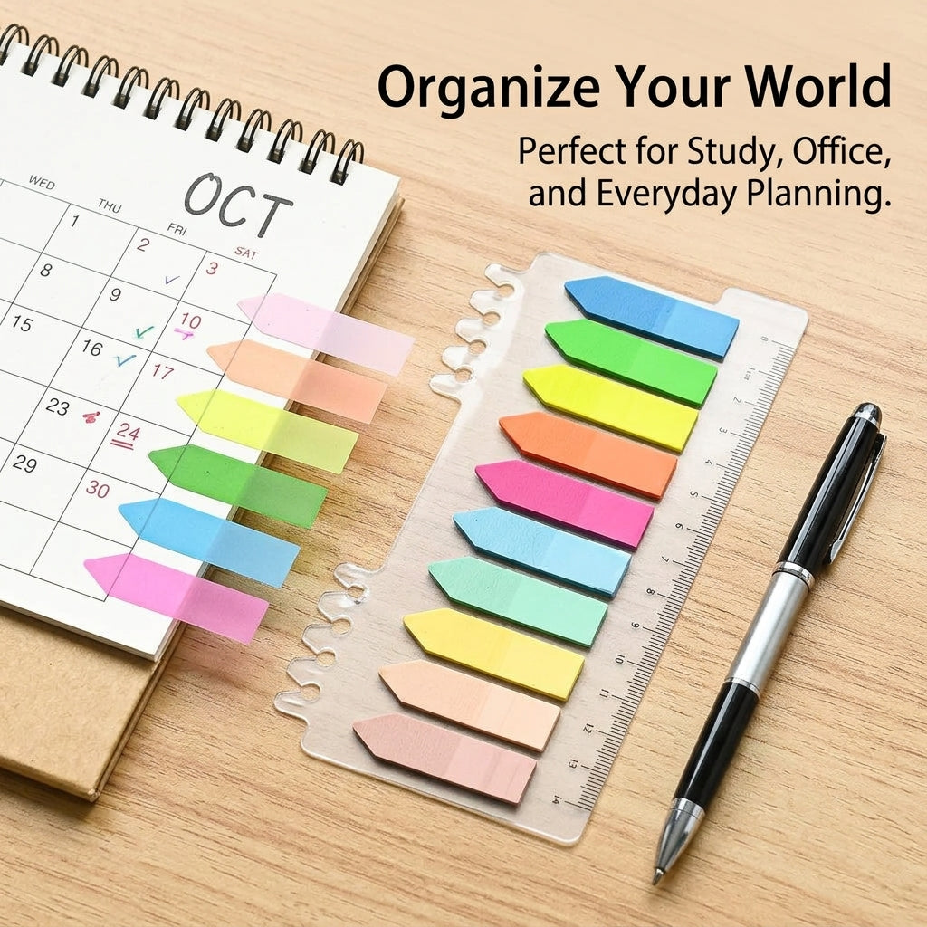 200 Sheets Index Stickers for Books and Files, Transparent Sticky Tabs Writable Removable, Clear Page Markers for Annotation Students Office