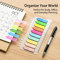 200 Sheets Index Stickers for Books and Files, Transparent Sticky Tabs Writable Removable, Clear Page Markers for Annotation Students Office