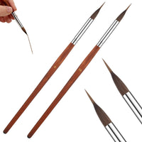 2 Pieces Extra Fine Detail Brush Precision Precision Fine Tip Paint Brush Slender Handle