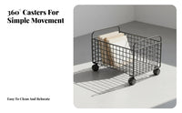 Slim Wheeled Shelving single-unit Large Capacity Slim Rolling Organizer Easy to Install