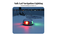 2 Pieces LED Boat Navigation LED Fixture Navigation Lights Waterproof Red Green Side Light for Fishermen, Sailing, Boating, Fishing