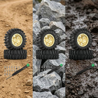 4 Pieces RC Wheel and Tire Assembly Multi-Spoke RC Crawler Wheel with Tire Stable