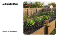 Drip Irrigation Kit Easy to Assemble Automatic Plant Watering System Water Saving DIY Watering Kit for Homeowners, Greenhouse, Volume Er Bed