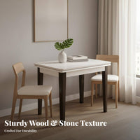 Space-Saving Extendable Dining Table Foldable Extendable Folding Table Modern and design Household Furniture Multifunctional for Small Apartment Dwellers, Families, household owners, Kitchen, Living Room, Home Office