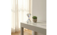 Glass Hourglass Iridescent Faceted Sand Timer Decorative for Office, Minimalists