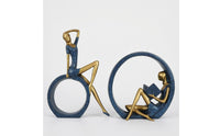 Reading Woman Figurine Artistic Reading Woman Statue Contemporary Lounging Female Statue for Readers, Study
