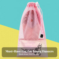 Dust-Proof Ballet Shoe Storage Bag Breathable Dance Shoe Bag Portable for Dancers, Adults, Offstage