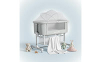 Adjustable Height Crib Wheels Bedside Sleeper Easy to Clean for Infants