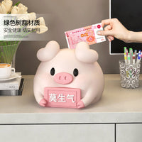 Don't Be Angry Piggy Bank, Zodiac Savings Jar for Kids, Resin Piggy Bank