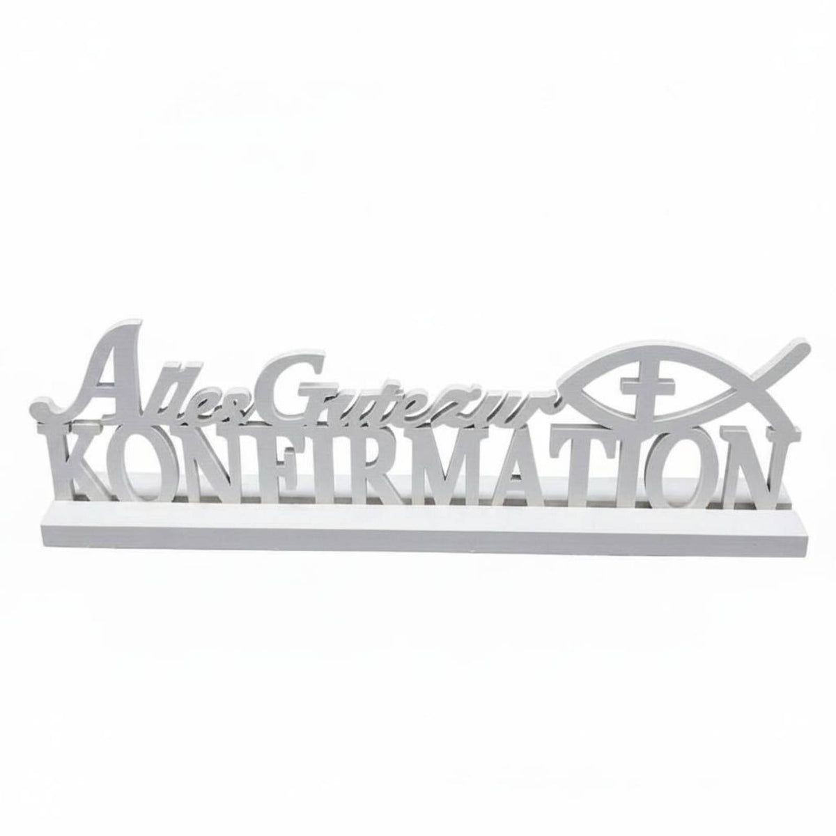 Tabletop Accent Baptism Table Decoration Meaningful Decor Wooden Ichthys Symbol Cutouts Hand Sanded for Christians, Crafters, Easter