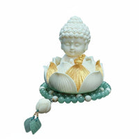 Chinese Design Car Dashboard Buddha Statue Elegant Finish Buddha Car Dashboard Decoration for Center Console, Office Desk