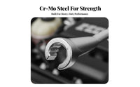 Chrome Molybdenum Steel Fuel Injector Line Socket Set Heavy Duty Injector Line Wrench Set Wide Application for Mechanics