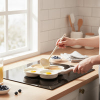 Egg Frying Pan with Four Cavities Nonstick Egg Frying Pan Multi-Cavity Breakfast Skillet for Meal Prep