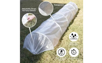Garden Tunnel Cover Non-Woven Plant Cover with Drawstring Breathable Mini Greenhouse for Gardeners, Hobbyists, Vegetable Bed, Raised Beds, Backyard