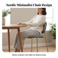 Nordic Inspired Molded Shell Chair Modern Design Home Furniture Minimalist aesthetic Indoor Seating Ergonomic spine supportrest for Restaurant Owners, Homeowners, Adults, Dining Room, Kitchen, Cafe, Office