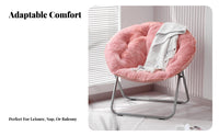 Foldable Design Padded bowl Chair Space-Saving Folding bowl Chair Ergonomic Comfort Household Furniture Sturdy Frame for Adults, Students, Teens, Balcony, Bedroom, Living Room, literature