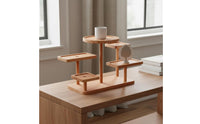 Versatile Multi-Tier Display Rack Long-Lasting Tiered Display Stand Stable Household Storage Easy to Clean for Desk