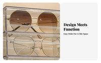 eye lens and Sunglass Holder Multi-Drawer Eyewear Storage particlesproof
