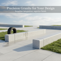 Granite Curbstone for Outdoor Landscaping and Construction, Sesame Ash/White