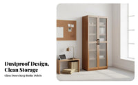 Narrow Storage Cabinet with Fluted Door Space-Saving Design Fluted Door Storage Single Piece Tall Shelving Storage Cabinet for Home Dwellers