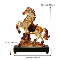 Luck Horse Ornament Fortune Rearing Horse Statue Luxury for Living Room, Office