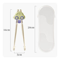 Non-Slip Tips Kids Training Chopsticks Set Ergonomic Grip Adjustable Training Chopsticks Easy to Hold Toddler Self-Feeding Set Durable for Toddlers, Beginners
