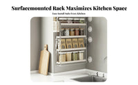Drilldrillless Installation Multi-Tier Seasoning Shelf Space-Saving Design Kitchen Organizer 3-Tiered Storage Rack Strong Load-Bearing for People with Small Kitchens, Home Cooks, Countertop, Pantry, Bathroom, Office