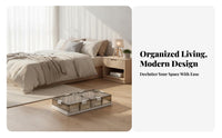 Foldable Underbed Drawer Zippered Closure Under-Bed Storage Bin for Dorm Room