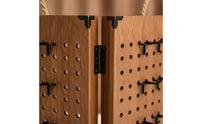 Jewelry Display Rack Portable Tabletop Pegboard Display Stand Hinged Jewelry Rack with Hooks for Retail Shops