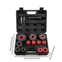 15 Pieces Wheel Hub Cleaning Brush Instant-Mount Rust Removal Brush with Case Scrubbing Tool for Garage